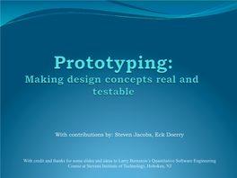 Prototyping Process