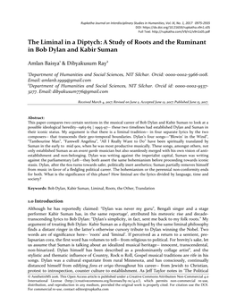 A Study of Roots and the Ruminant in Bob Dylan and Kabir Suman