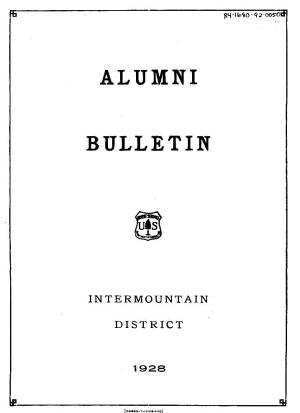Alumni Bulletin Was Issued
