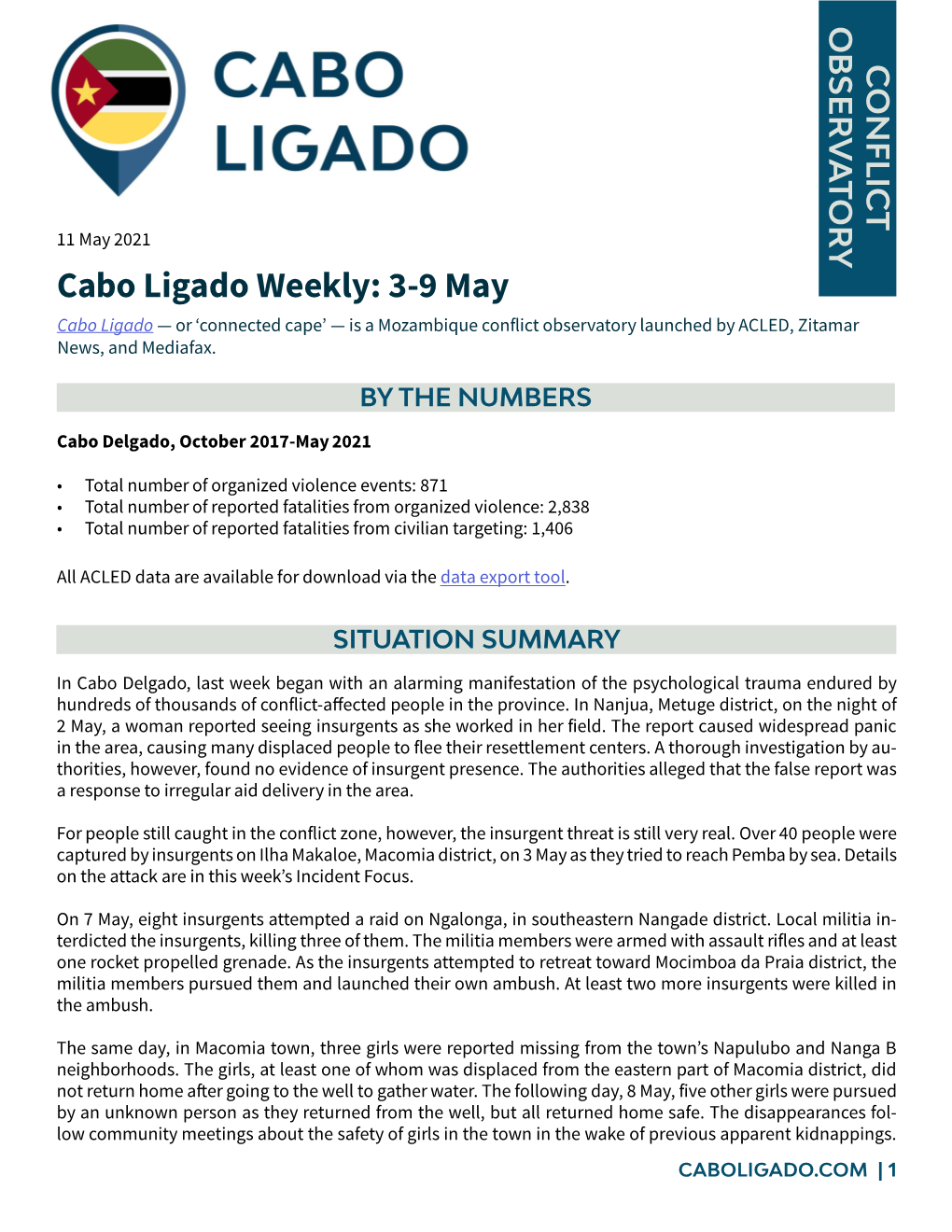 Cabo Ligado Weekly: 3-9