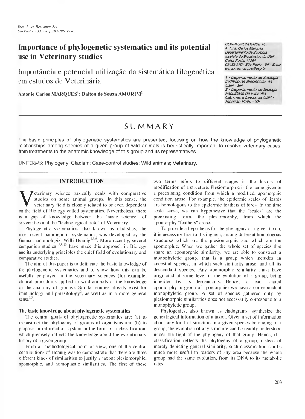 Importance of Phylogenetic Systematics and Its