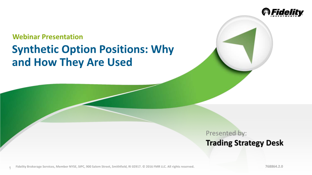 Synthetic Option Positions: Why And How They Are Used - DocsLib