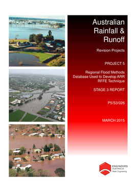 Regional Flood Methods Database Used to Develop ARR RFFE Technique