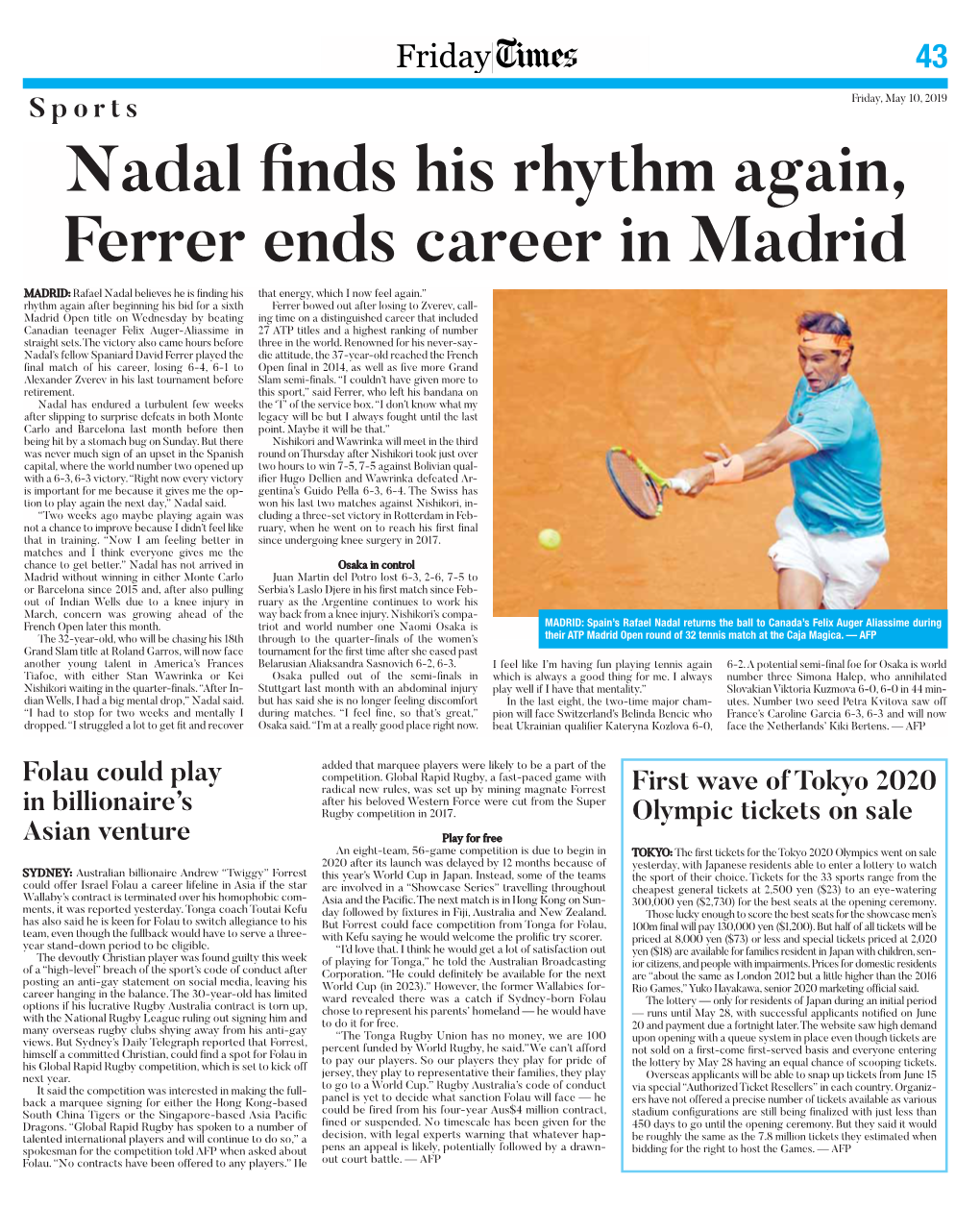 Nadal Finds His Rhythm Again, Ferrer Ends Career in Madrid