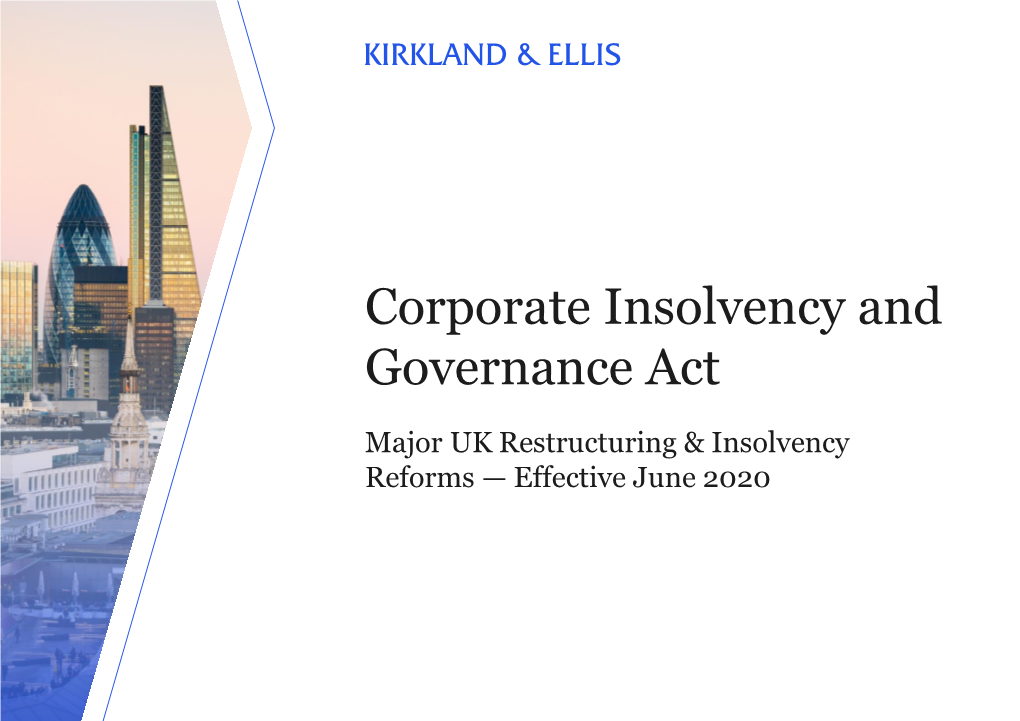 Corporate Insolvency and Governance Act