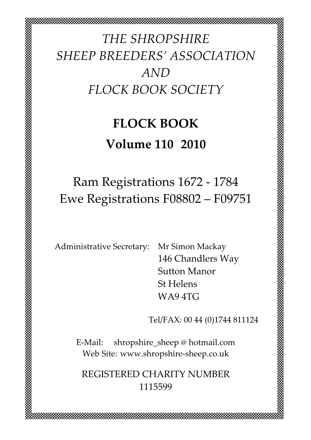 Flock Book 110 (2010)