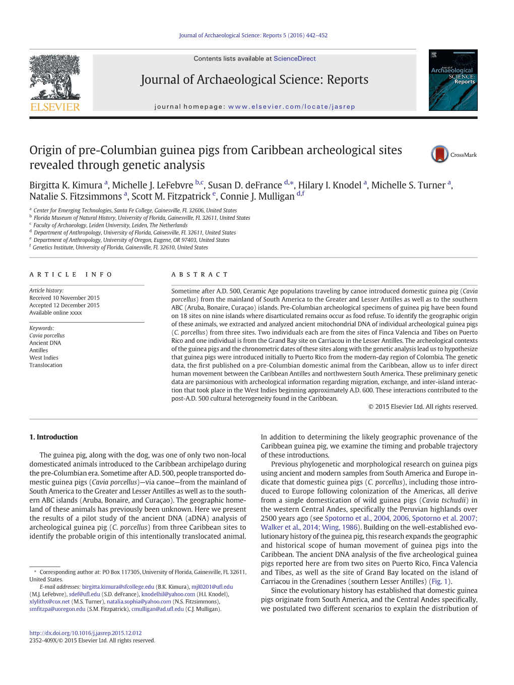 Kimura Et Al. Adna Guinea Pigs Jasreports