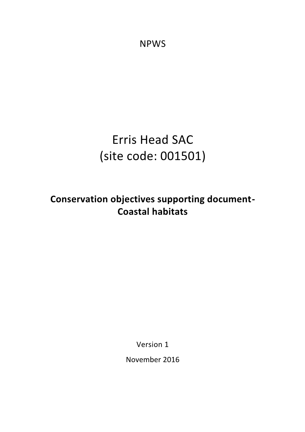 Erris Head SAC (Site Code: 001501)