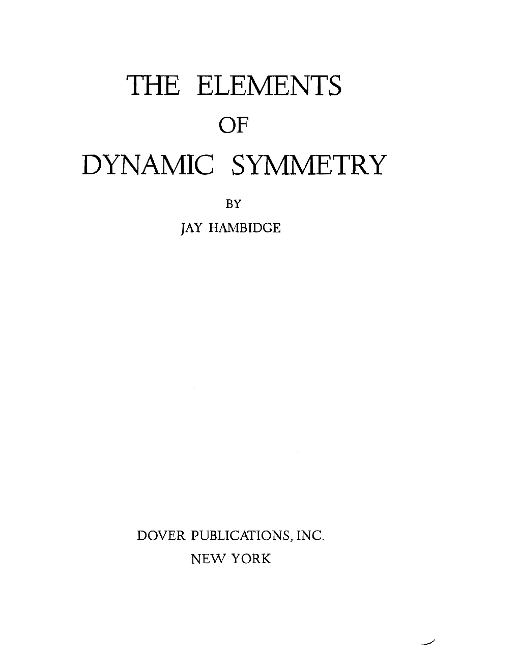 Dynamic Symmetry