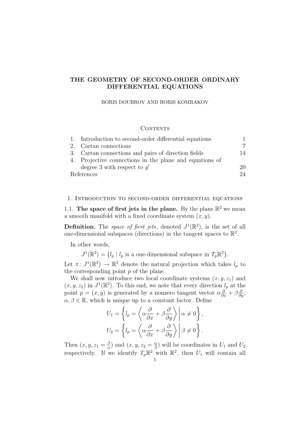 The Geometry of Second-Order Ordinary Differential Equations