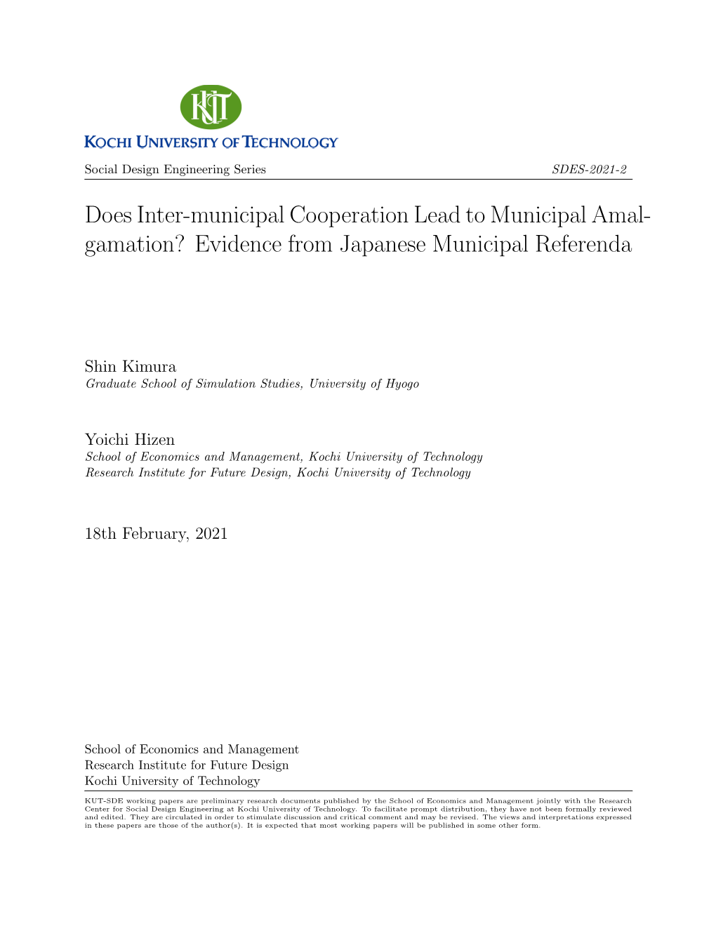 Evidence from Japanese Municipal Referenda