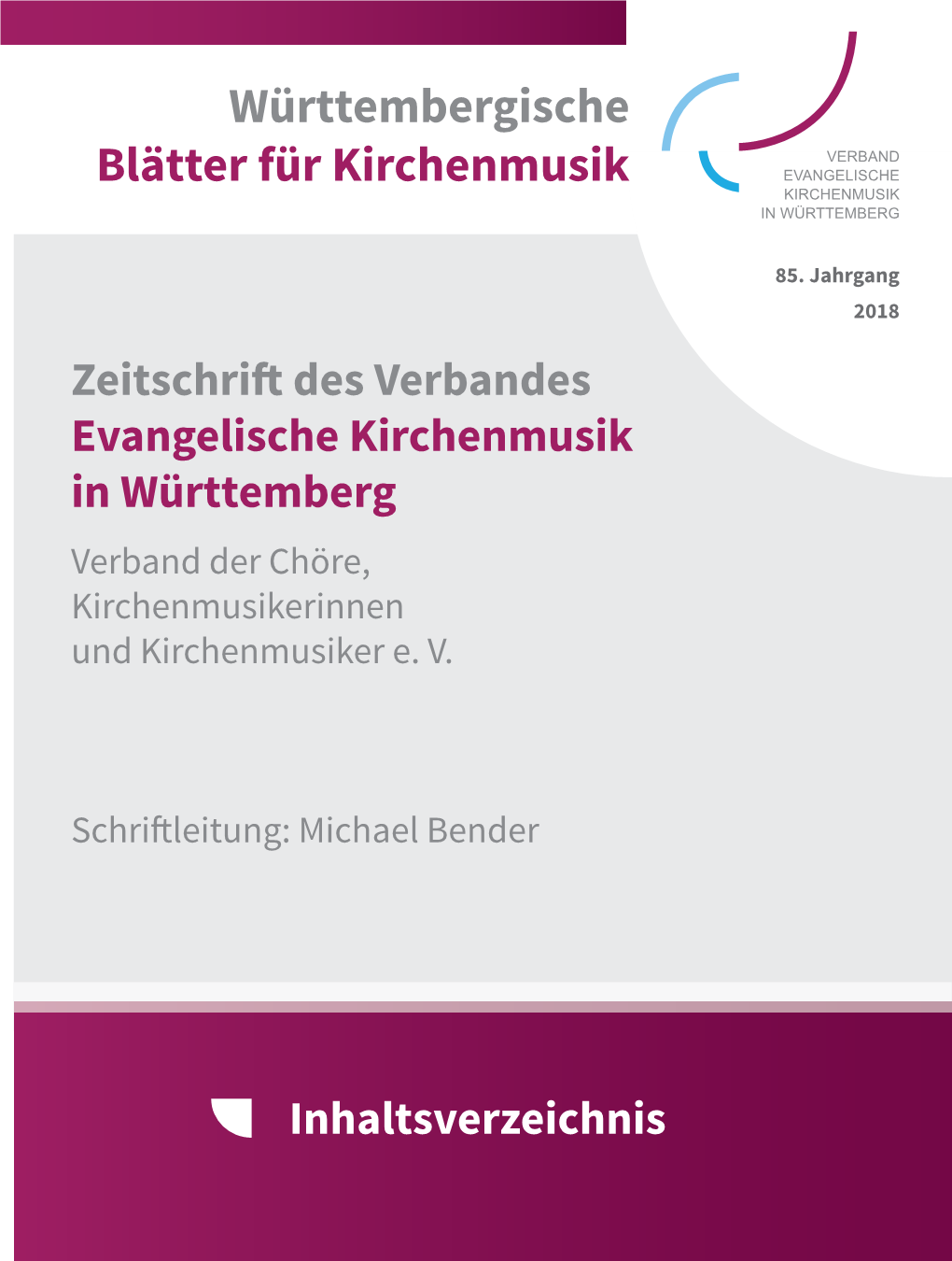 Württembergische Blätter Für Kirchenmusik