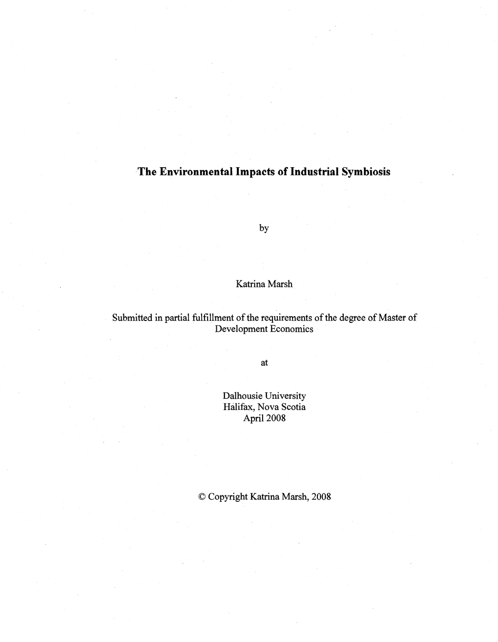 The Environmental Impacts of Industrial Symbiosis