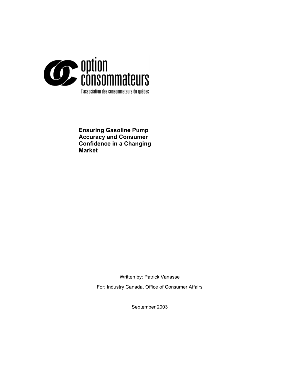 Ensuring Gasoline Pump Accuracy and Consumer Confidence in a Changing Market