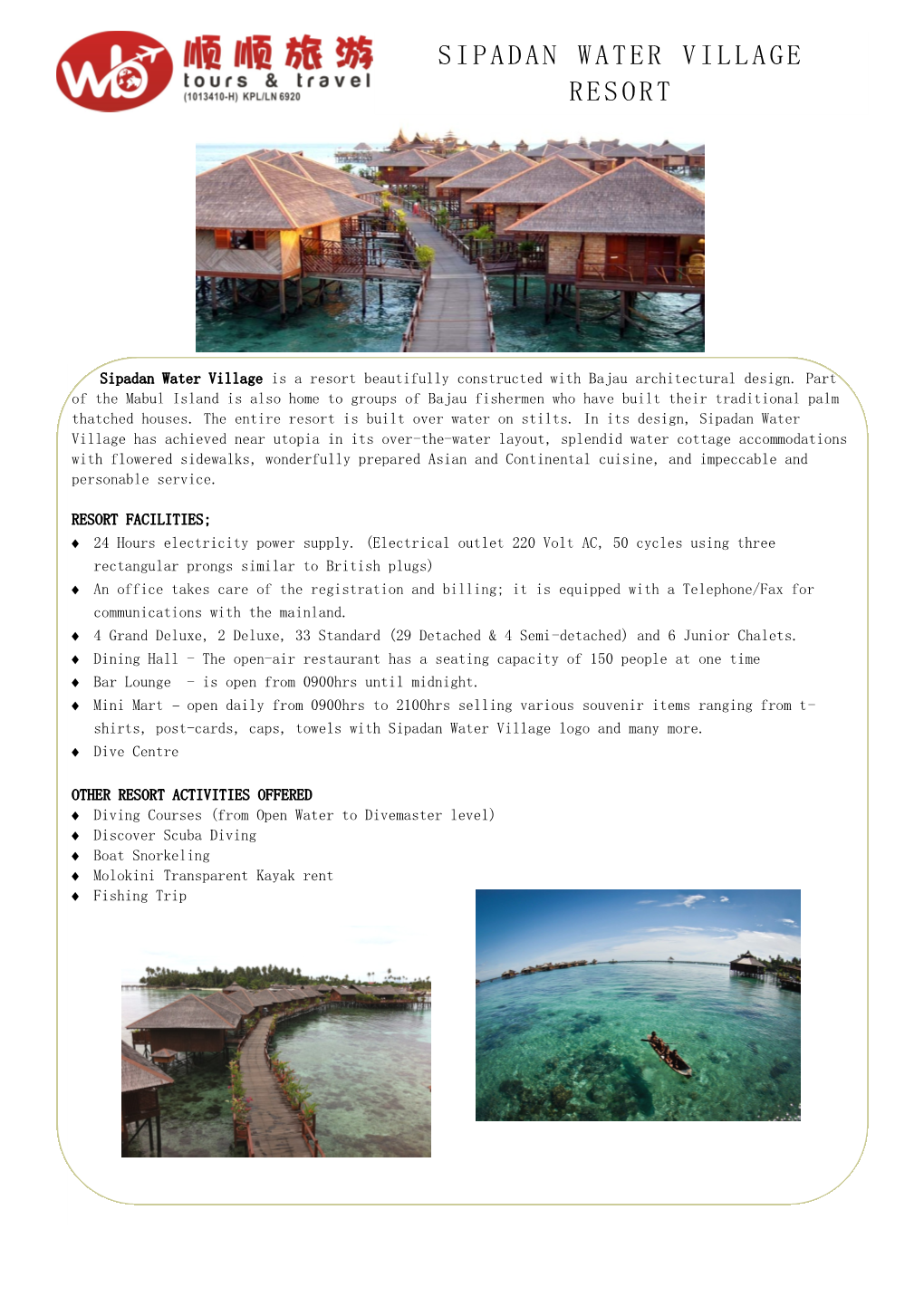 Sipadan Water Village Resort