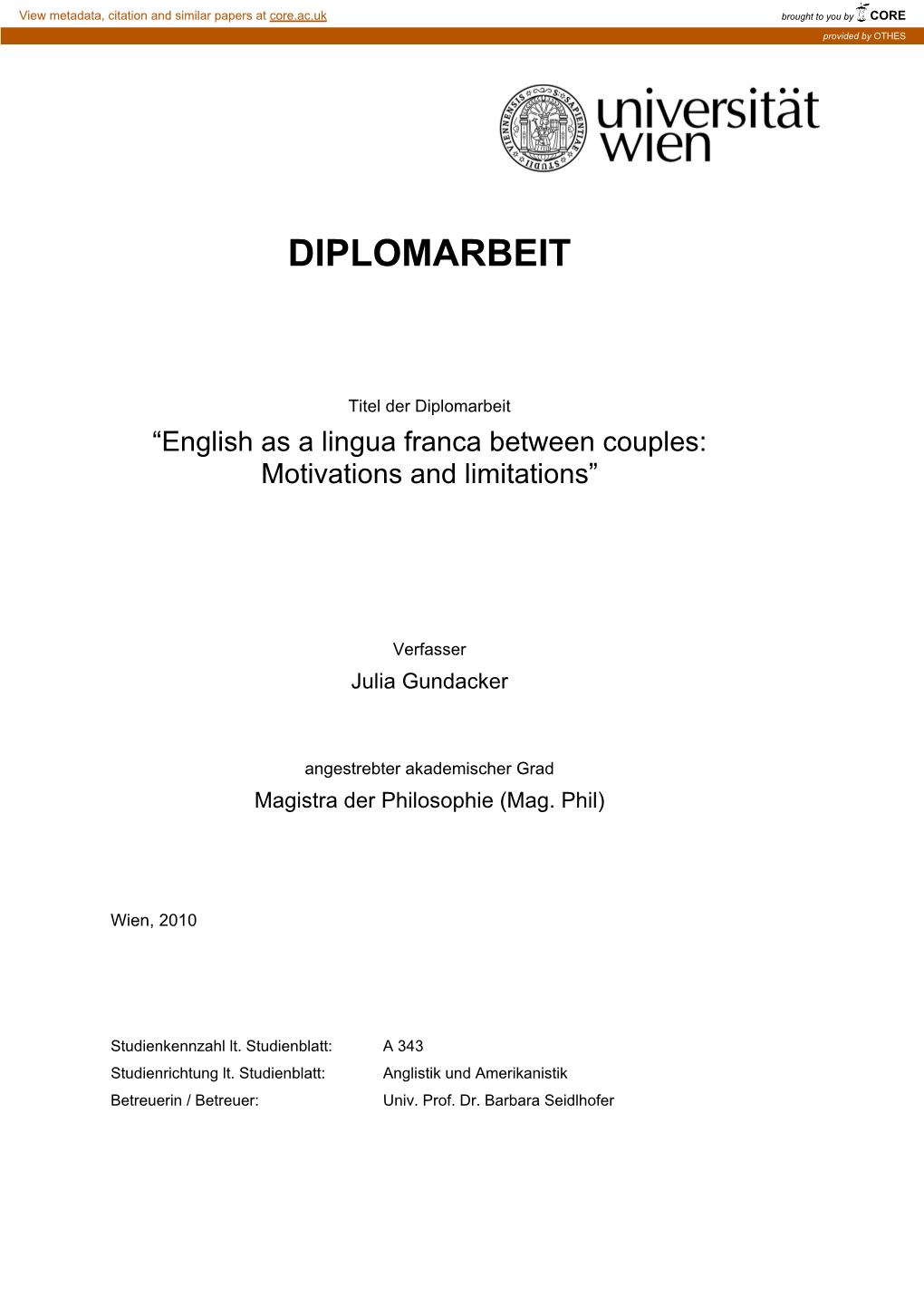 Diplomarbeit