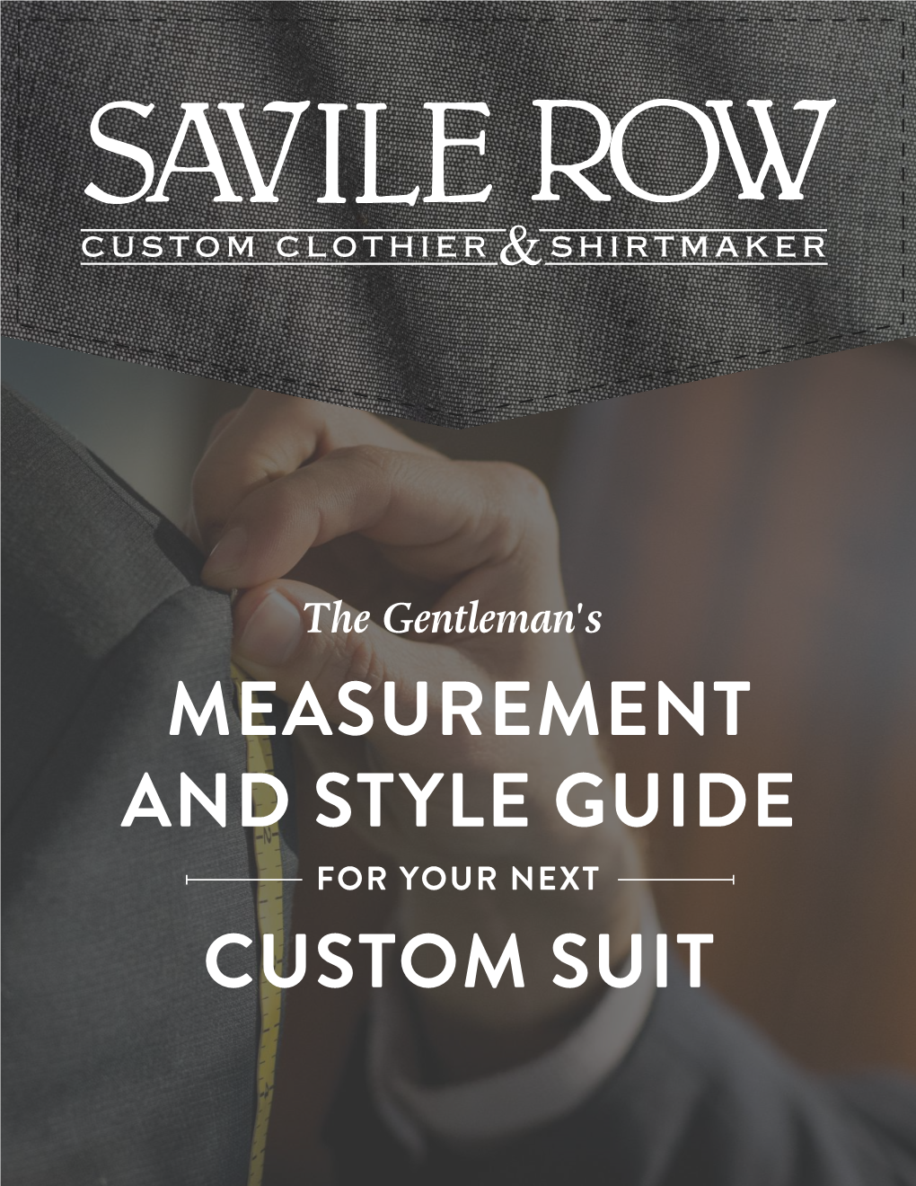 Measurement and Style Guide Custom Suit