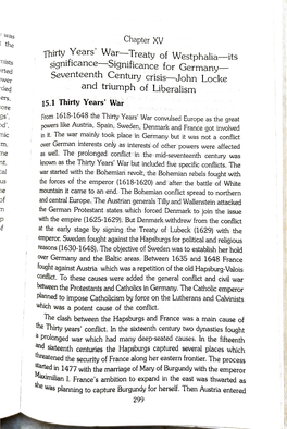 Significance-Signiticance for Germany Bwer Seventeenth Century Crisis-John Locke Ded and Triumph of Liberalism Ers