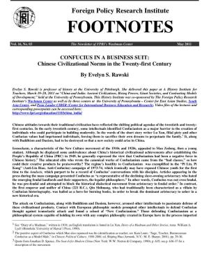 CONFUCIUS in a BUSINESS SUIT: Chinese Civilizational Norms in the Twenty-First Century