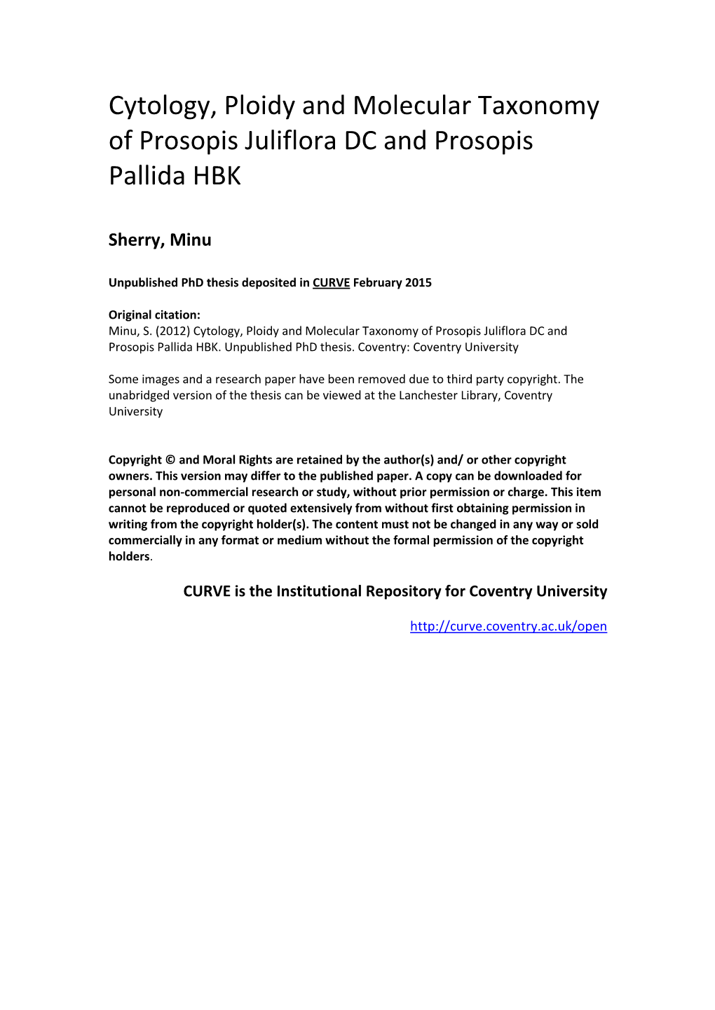 Cytology, Ploidy and Molecular Taxonomy of Prosopis Juliflora DC and Prosopis Pallida HBK