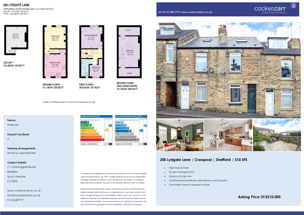 200 Lydgate Lane | Crosspool | Sheffield | S10 5FS Contact Details