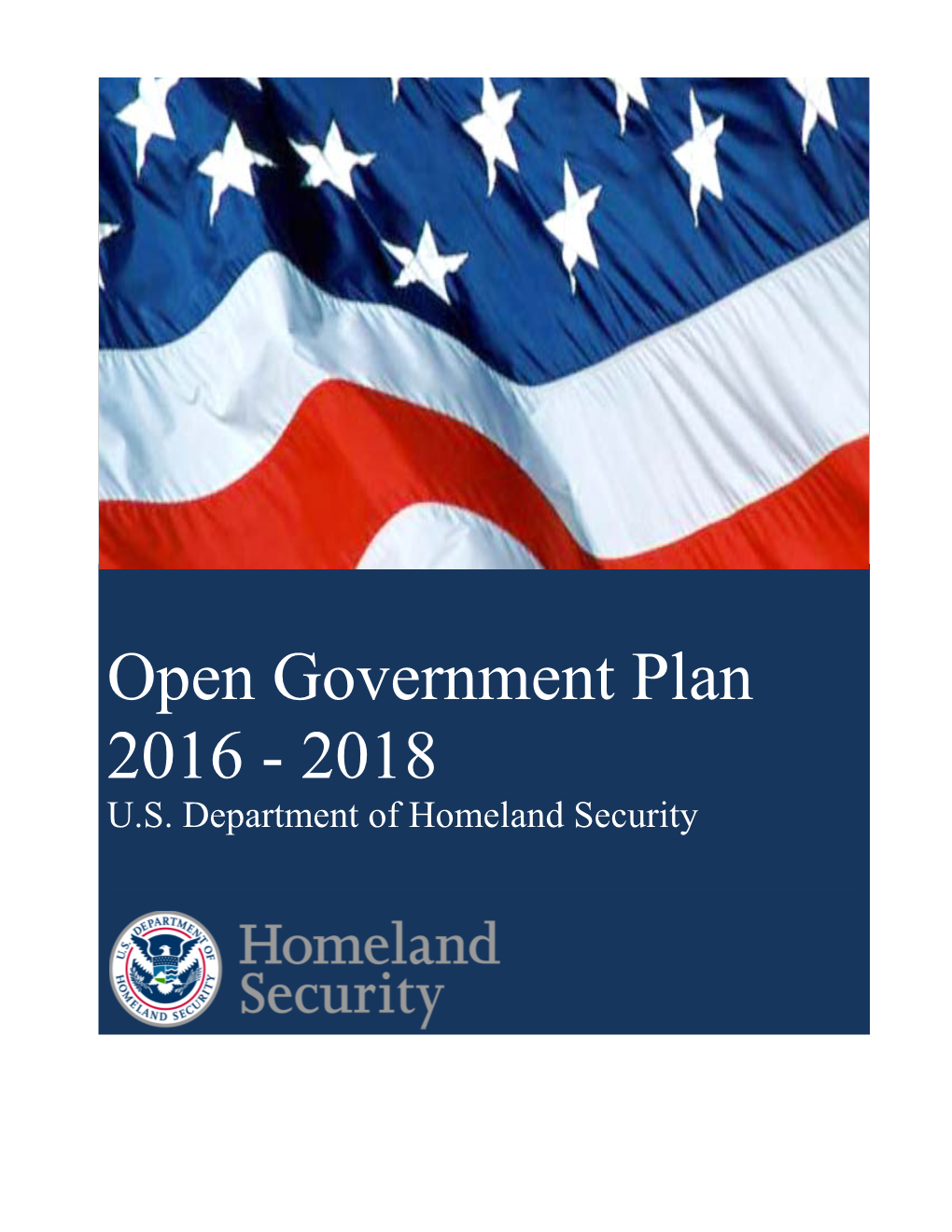 DHS 2016 Open Government Plan