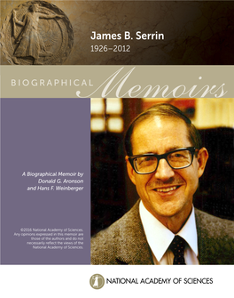 James B. Serrin 1926–2012