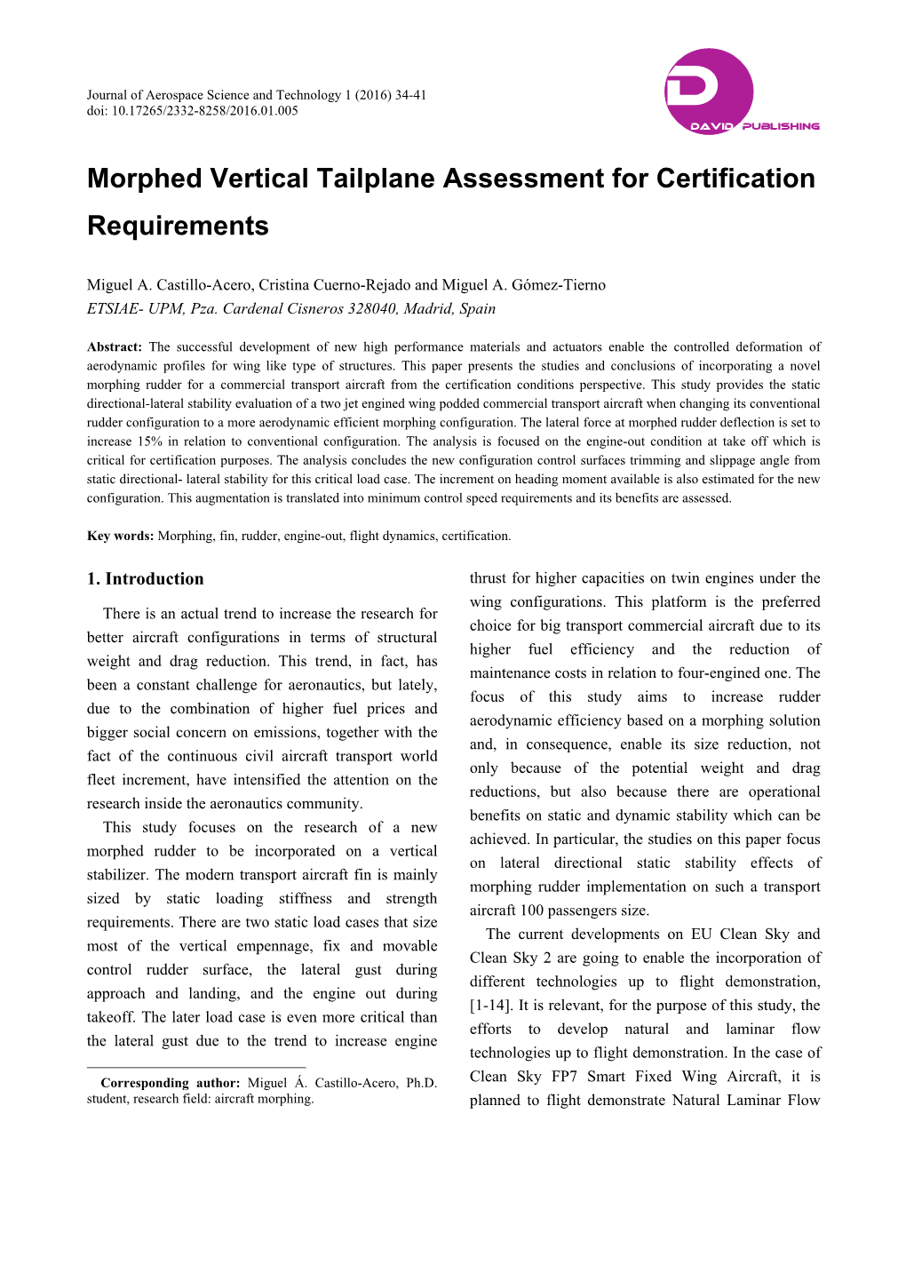 Morphed Vertical Tailplane Assessment for Certification Requirements