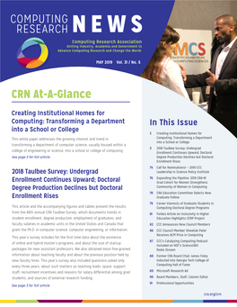 COMPUTING RESEARCH NEWS CRN At-A-Glance