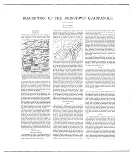 Description of the Johnstown Quadrangle