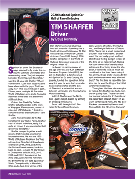 TIM SHAFFER Driver by Doug Kennedy