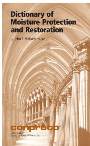 Dictionary of Moisture Protection and Restoration by John F