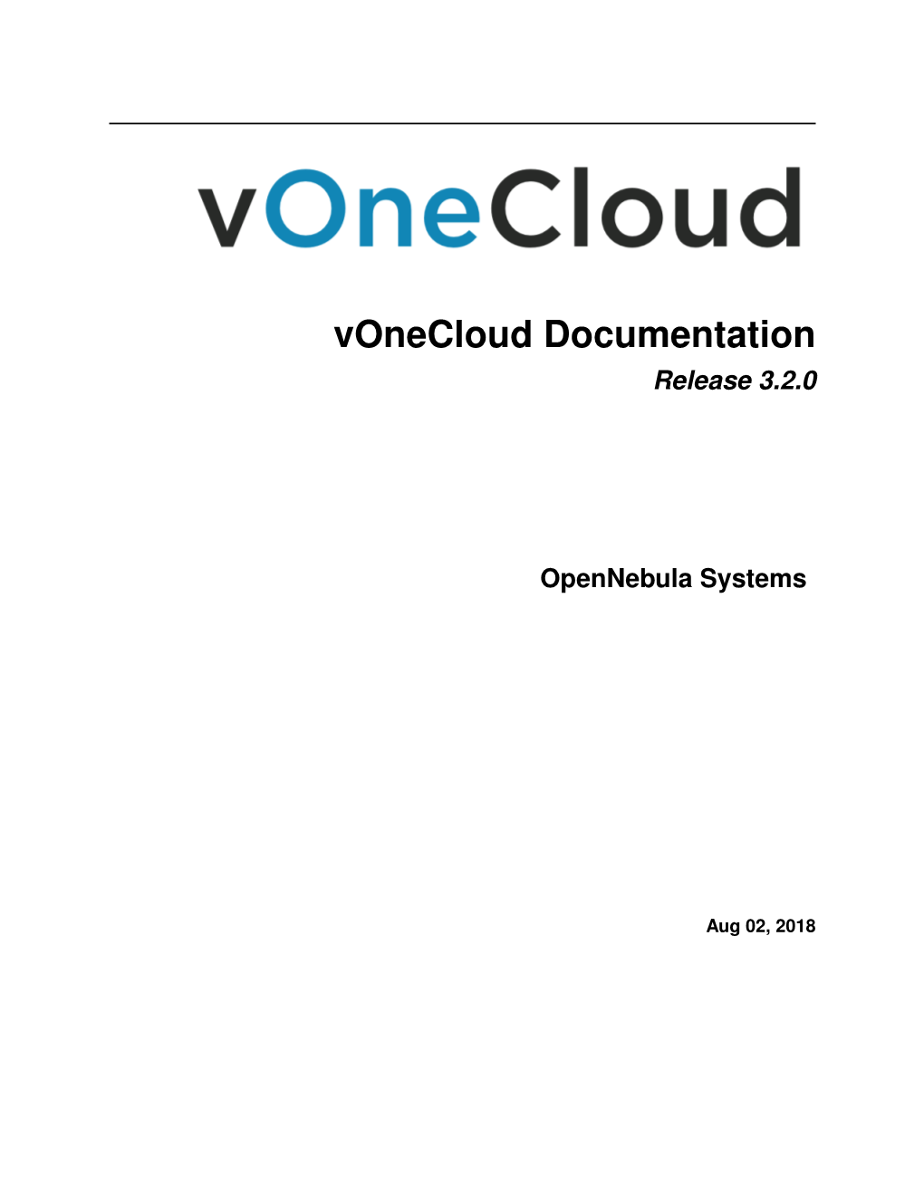 Vonecloud Documentation Release 3.2.0 Opennebula Systems