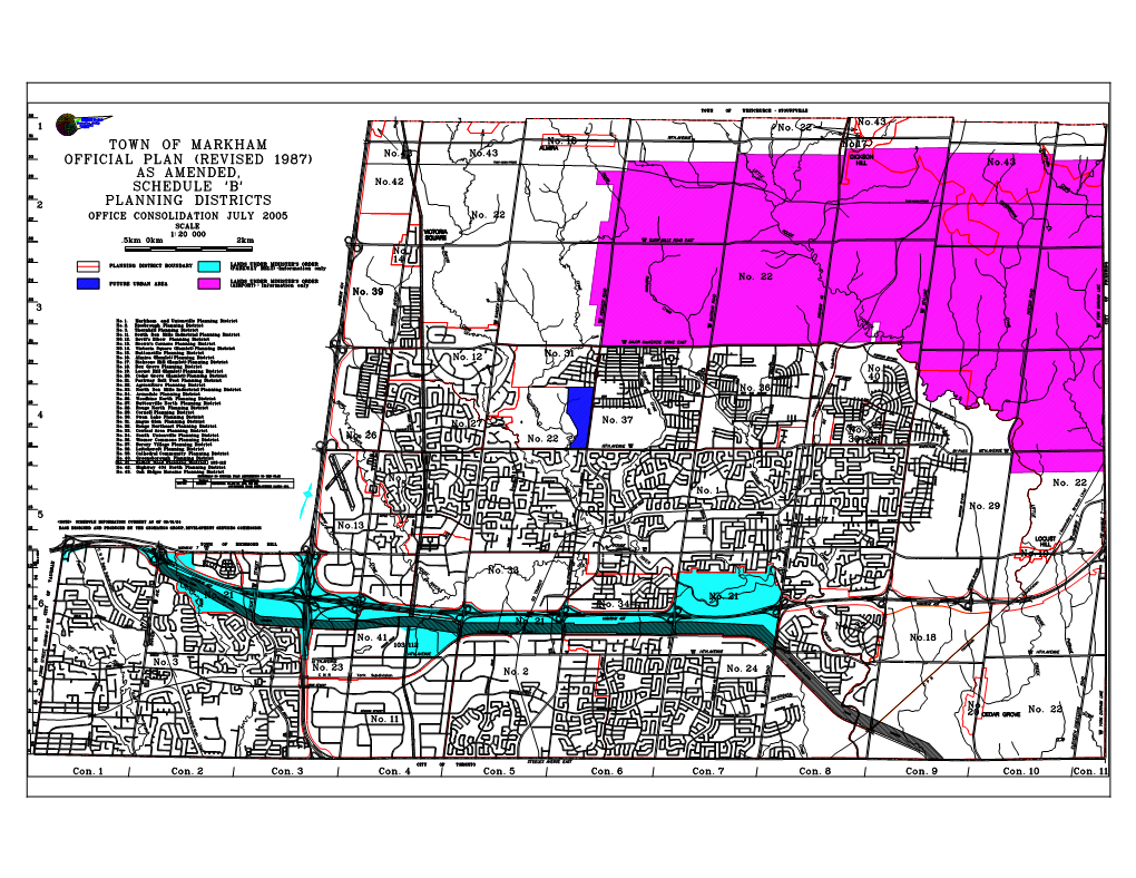 'B' Planning Districts Town of Markham Official Plan