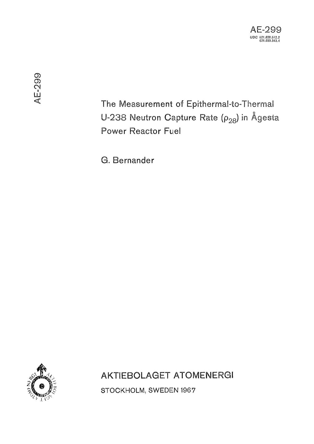 U-238 Neutron Capture Rate (P28) in Ågesta Power Reactor Fuel