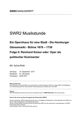 SWR2 Musikstunde