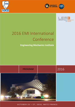 2016 EMI International Conference Engineering Mechanics Institute