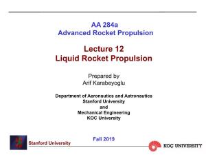 Lecture 12 Liquid Rocket Propulsion