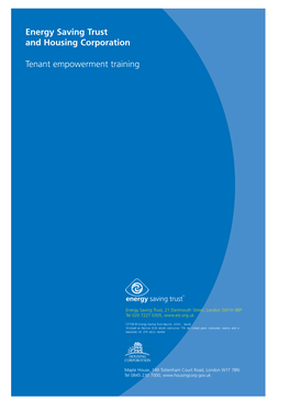 Tenant Empowerment Training 7 November 2012
