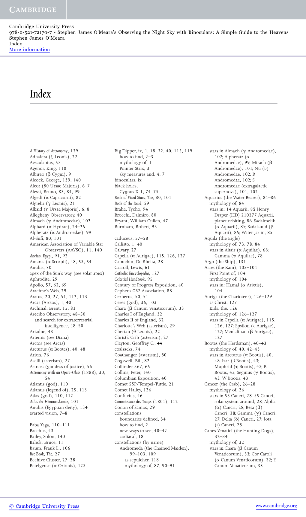 A History of Astronomy, 139 Adhafera