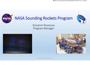 NASA Sounding Rockets Program