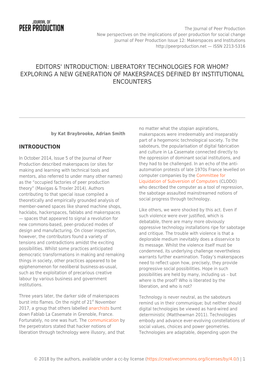 Liberatory Technologies for Whom? Exploring a New Generation of Makerspaces Defined by Institutional Encounters