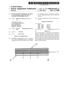 (12) Patent Application Publication (10) Pub. No.: US 2008/0063698 A1 Hartwig (43) Pub