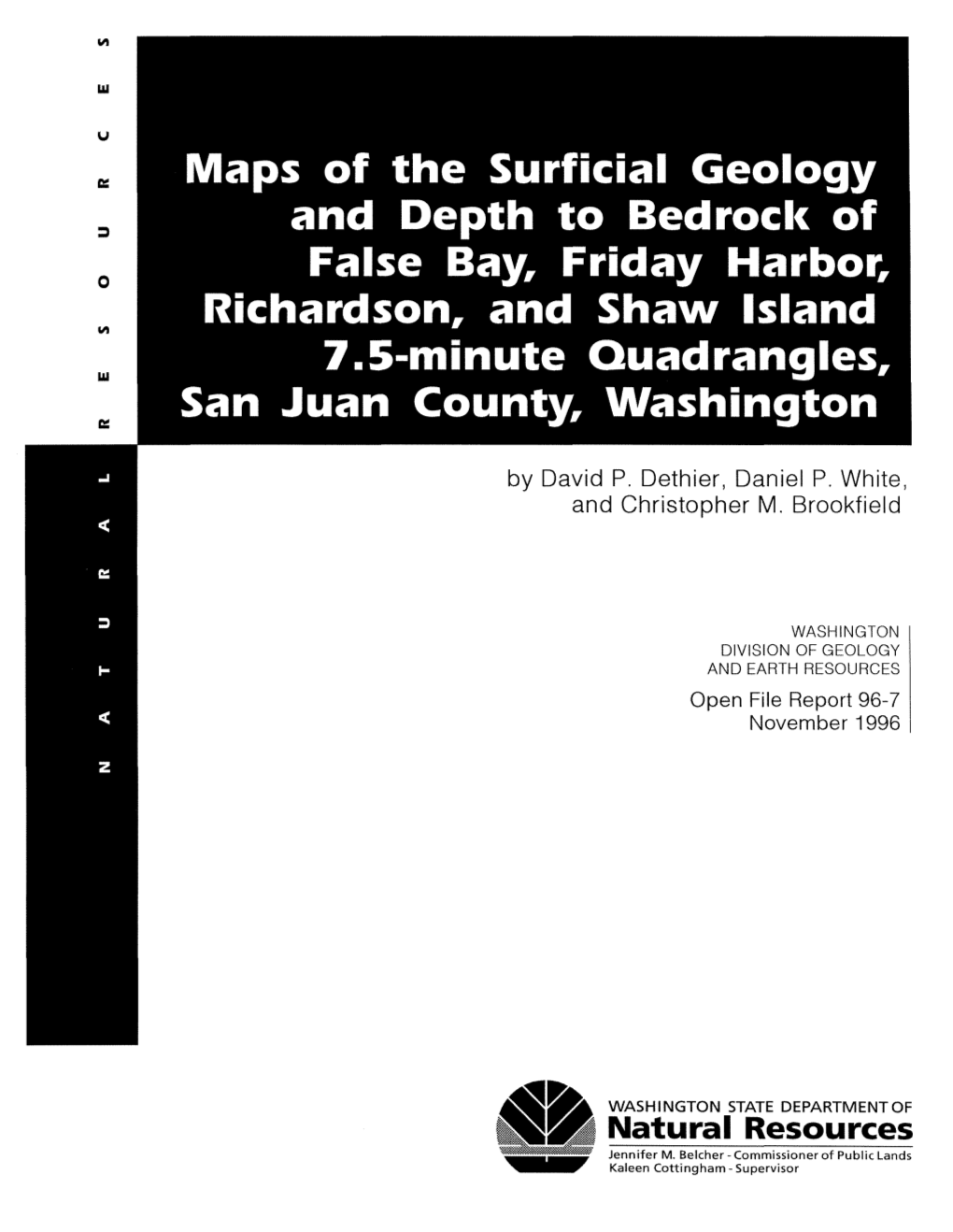 Washington Division of Geology and Earth Resources Open File Report