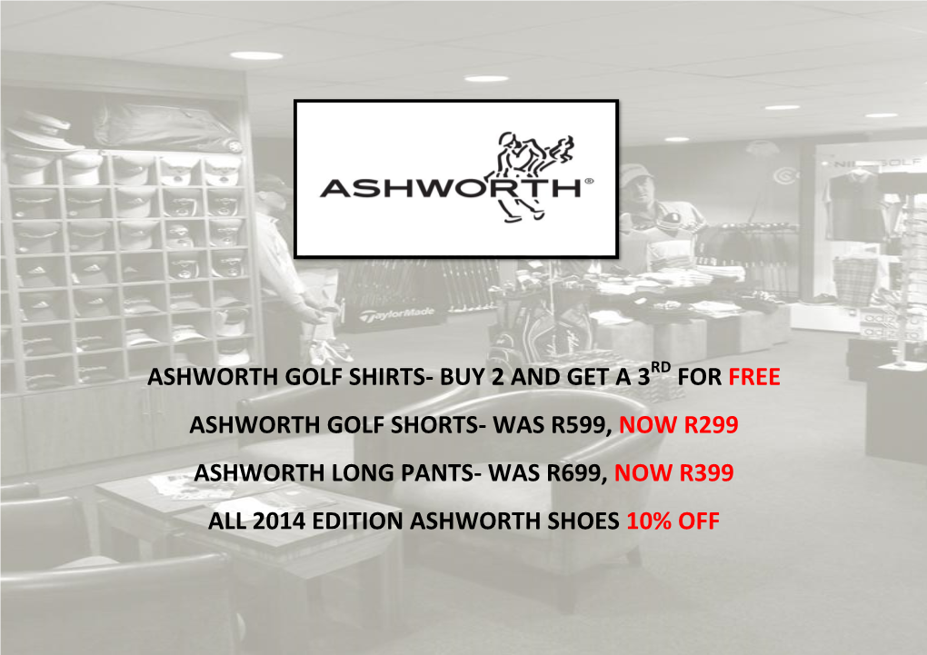 Ashworth Golf Shirts