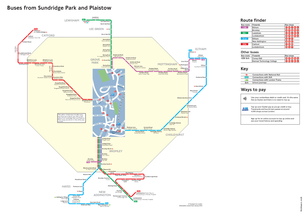 Buses from Sundridge Park and Plaistow