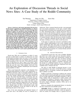 A Case Study of the Reddit Community