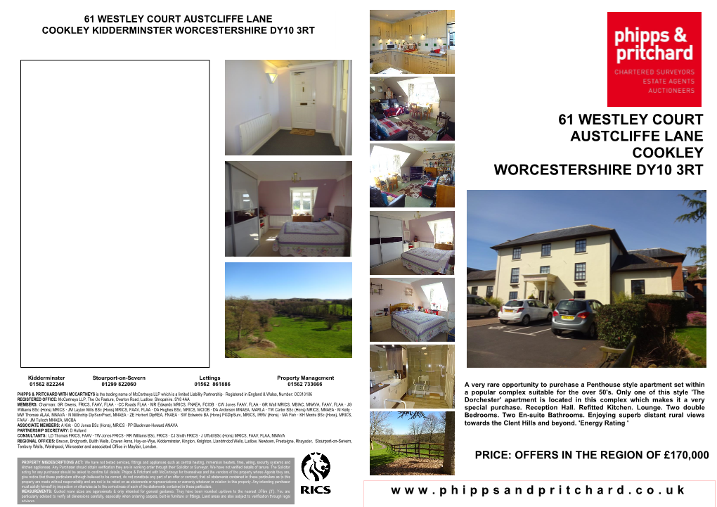 61 Westley Court Austcliffe Lane Cookley Kidderminster Worcestershire Dy10 3Rt