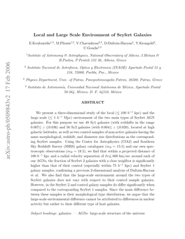 Local and Large Scale Environment of Seyfert Galaxies