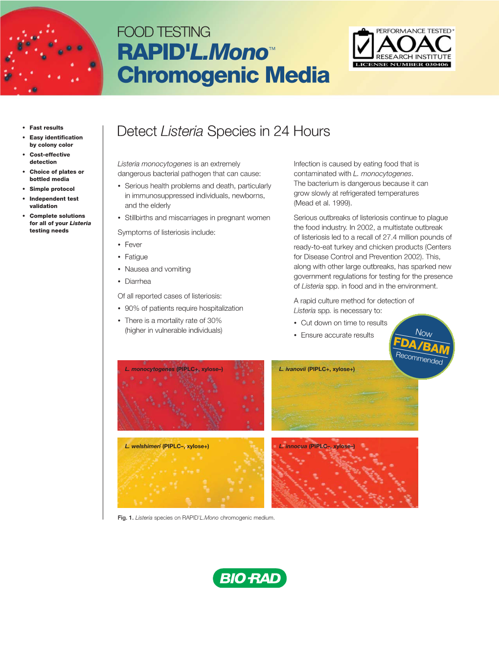 RAPID'l.Mono™ Chromogenic Media